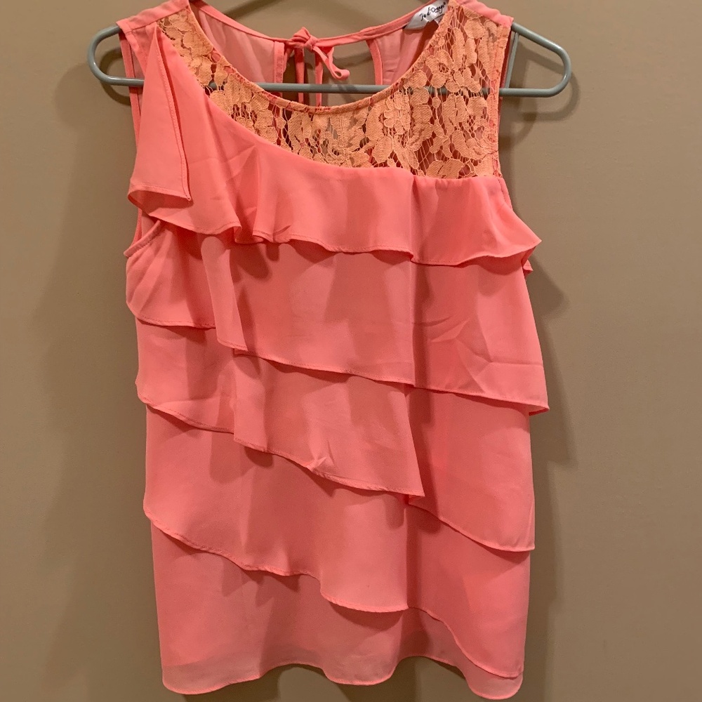 SLEEVELESS RUFFLED TOP - Picture 6 of 8